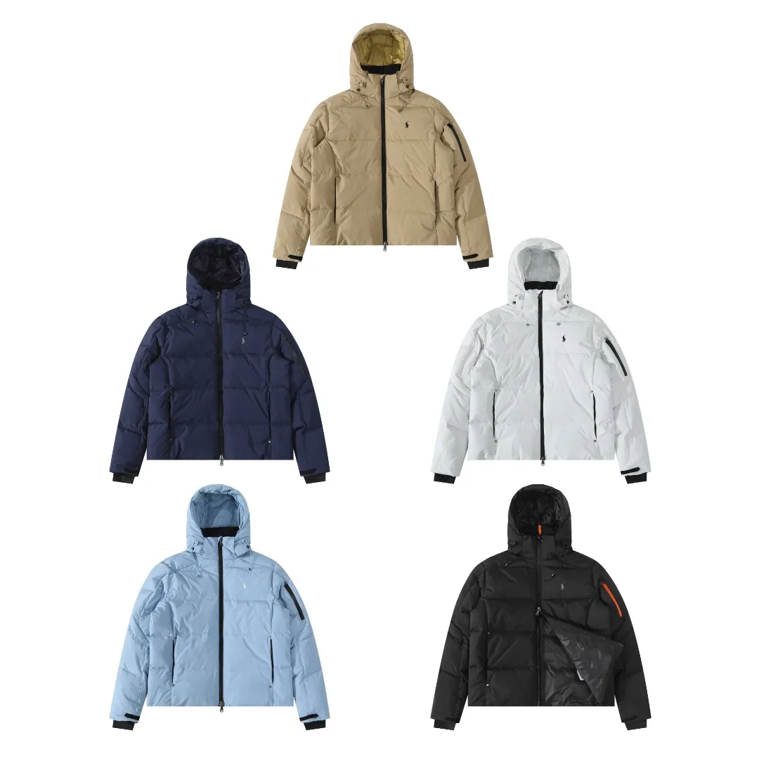 P680 #R58 Ralph Lauren/Ralph Lauren five-color classic new down jacket jacket with detachable hood extra thick plush down jacket men's top "Thousands of stitches of electric embroidery, the logo is like a work of art" imported Barudan embroidery machine is used to carve the classic polo logo with precision electric embroidery technology. Each letter is full and three-dimensional, with clear details, making it the "most expensive embroidered logo" on the down jacket, highlighting its extraordinary status. "75% national standard high-quality white duck down, light and heat-locking" is filled with 75% high-quality white duck down, which is light and pressure-free, but has excellent warmth retention. After compression, it can quickly rebound and become fluffy, say goodbye to bloat, embrace unburdened warmth, and face the cold winter without timidity. "Technical fabrics that protect against cold and wind and rain" · Long-lasting fluffy and non-stiffening, consistent thermal performance · 400T high-density gallbladder + pinhole retraction technology, completely say goodbye to velvet · Windproof and waterproof matte fabric with adjustable hem, easy to deal with bad weather "Five colors come together to interpret diverse styles" · White: pure first snow, fresh and versatile · Black: classic without limits, calm and atmospheric · Navy blue: low-key and elegant, suitable for both business and leisure · Sky blue: bright and healing, brightening up dull winter days · Khaki: retro and gentle, the first choice for urban wanderers "The details are authentic, the texture is everywhere" The original electroplated YK zipper is smooth and durable, the detachable hood can be worn multiple times, and the original hangtag and washable label ensure authentic quality. The same design for men and women makes it easy to control whether it is used as a couple's outfit or to create personal style, making it an indispensable fashion equipment this winter.  Color: Black, Navy, Khaki, White, Sky Blue Size: S M L